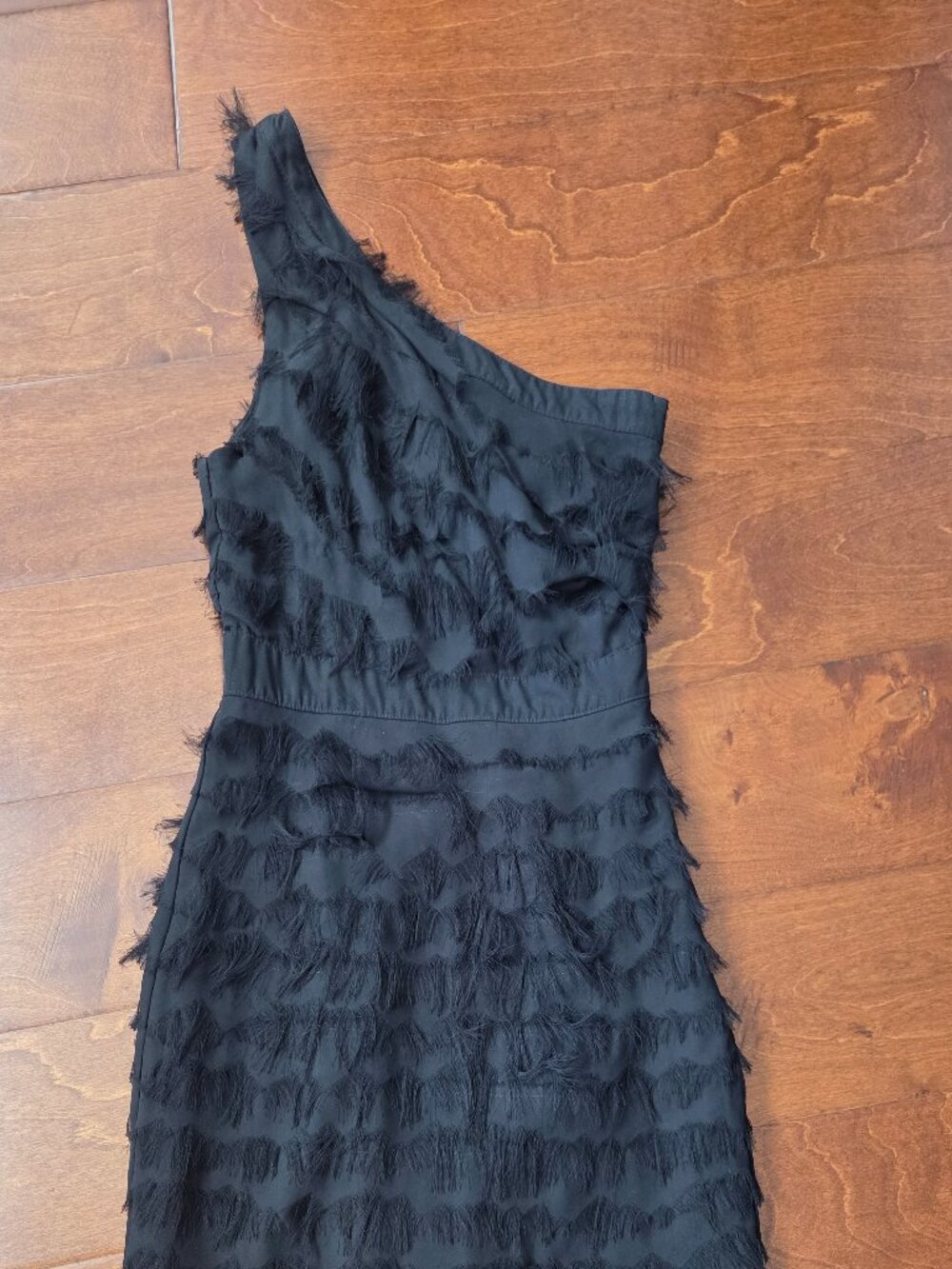 Black frilly cocktail dress